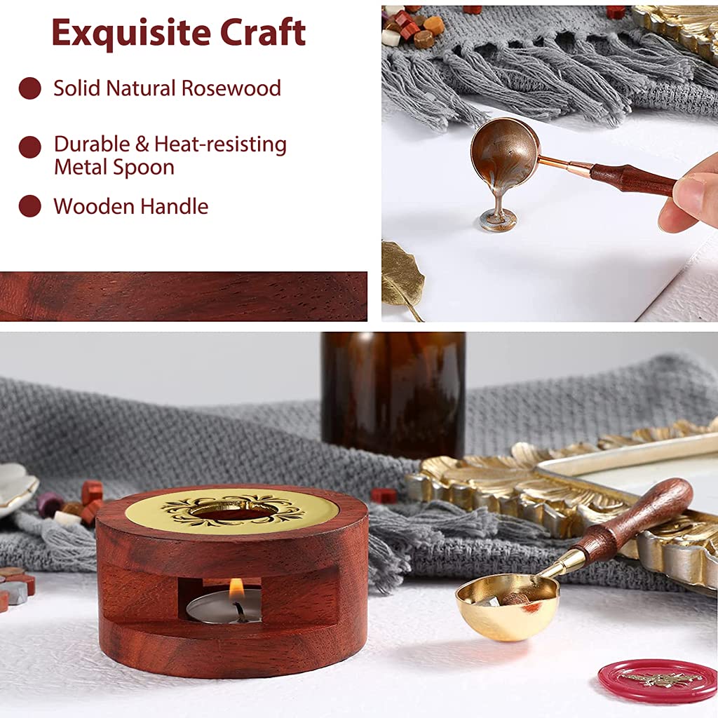 HASTHIP® Wax Sealing Tools, Wax Seal Stamp Kit, Wax Seal Warmer, Sealing Wax Melting Furnace Tool For Wax Envelope Seal Stamp - Wax Sealing Stove - Brass Wax Spoon - Wax Sealing Set (Red-Brown) HASTHIP® Wax Sealing Tools, Wax Seal Stamp Kit, Wax Seal Warmer, Sealing Wax Melting Furnace Tool For Wax Envelope Seal Stamp - Wax Sealing Stove - Brass Wax Spoon - Wax Sealing Set (Red-Brown)